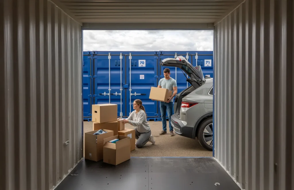 Drive-up Container Storage Units in Bury St Edmunds with Blue Bear Self Storage Bury St Edmunds