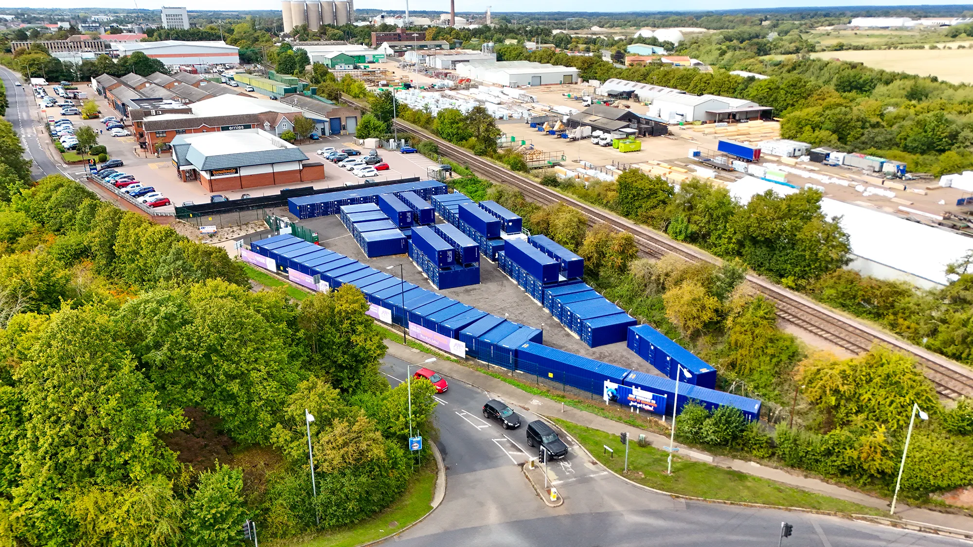 Drive-up Storage Units in Suffolk - Blue Bear Self Storage in Bury St Edmunds Barton Road